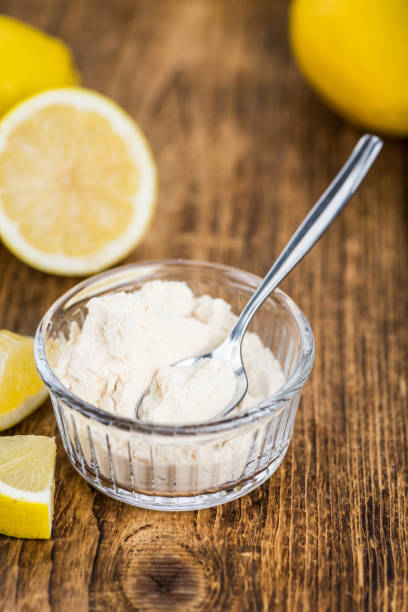 istock Old wooden table with fresh Lemon powder (close-up shot; selective focus) 863171744
