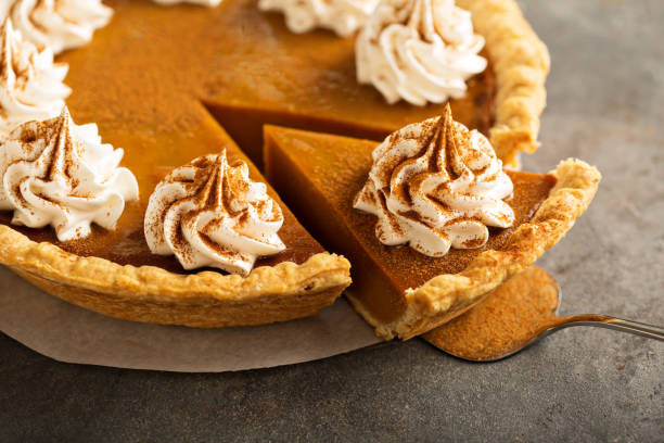 istock Pumpkin pie with whipped cream 863177506