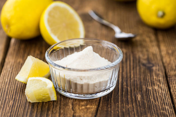 istock Old wooden table with fresh Lemon powder (close-up shot; selective focus) 863181198