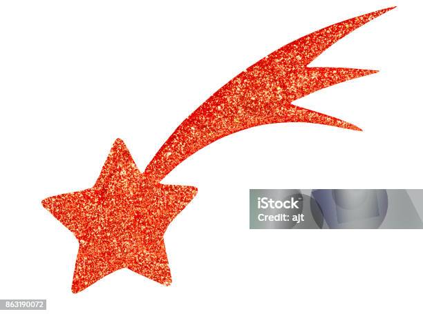 Red Star Christmad Decoration Stock Photo - Download Image Now - Christmas, Comet, Blinking