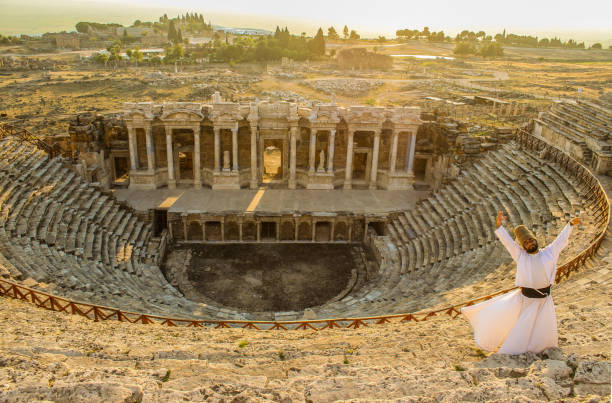 istock Sufi whirling dervish in Hierapolis 863234730