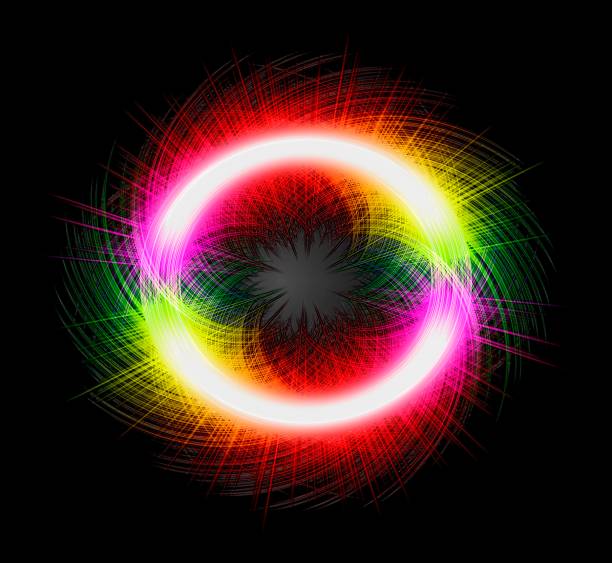 istock Freeze motion of colored dust explosion in stripe shape 863234896