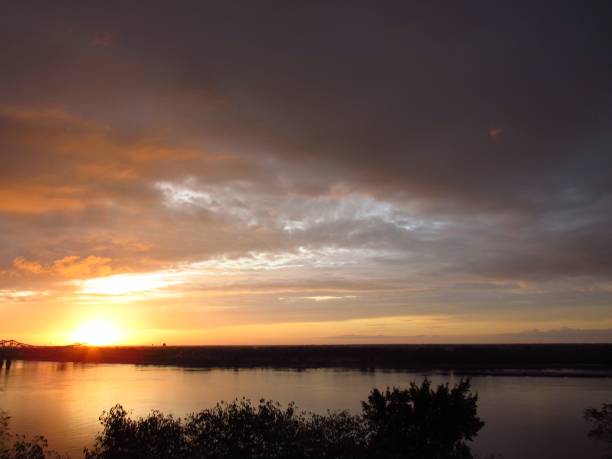 istock Sunset on the Mississippi River 863262110