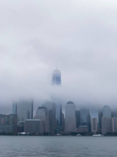 istock Lower Manhattan Cityscape on Cloudy Day, NYC, USA 863297724