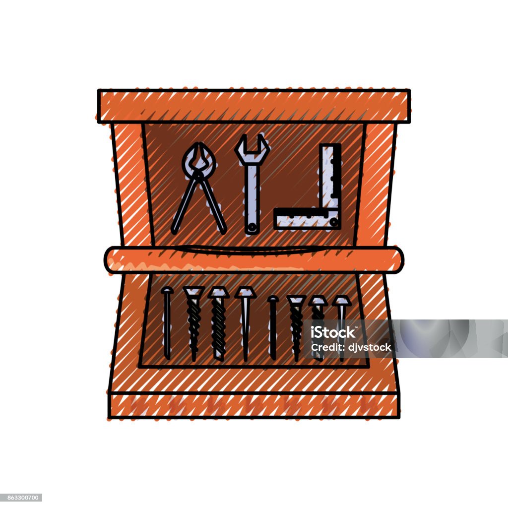 Tool Box Inner Vector Tool Box Vector Illustratio Stock Illustration - Download Image Now ...