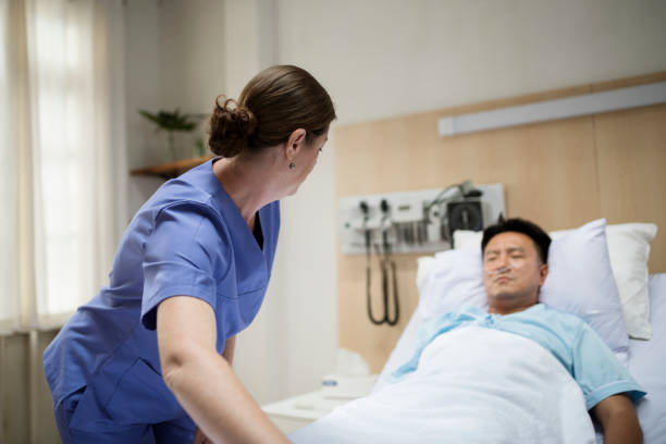 istock A sick elderly is staying at the hospital 863309682