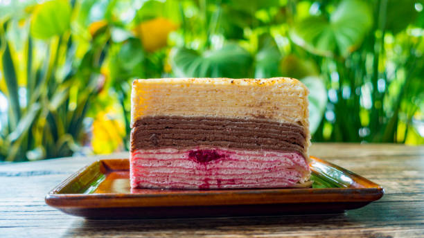 istock Colorful crepe cake on the table 863323252