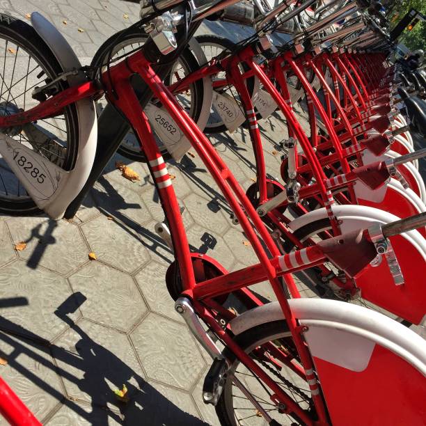 istock Rental city bikes 863329408