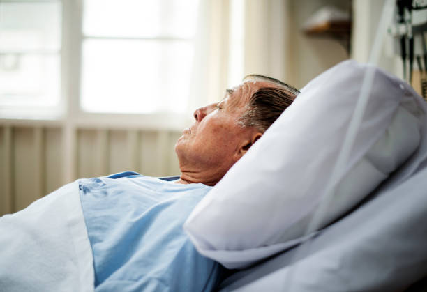 istock A sick elderly staying at a hospital 863334144