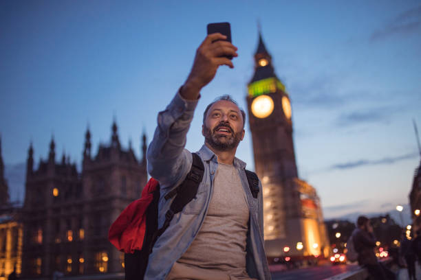 istock Tourist selfie in London 863336950