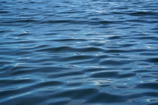 istock Abstract movement scene of blue sea water ripple surface freezing motion with sunlight reflection, gradient shade and shadow, selective focus 863342106