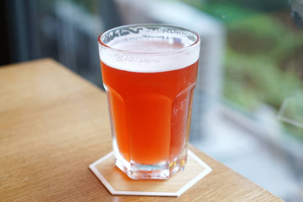 Craft fruit beer made with raspberries and cereal grains, soft taste and subtle color of raspberries, a naturally sweet taste with a rich fruity aroma, Sweet alcoholic.