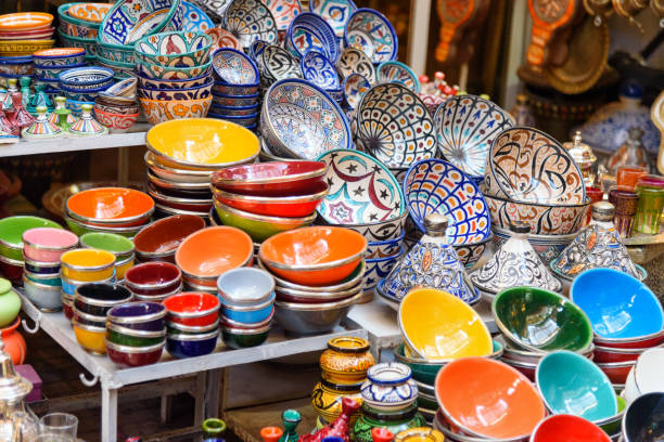 istock Traditional ceramic plates on market in Marrakesh 863351242