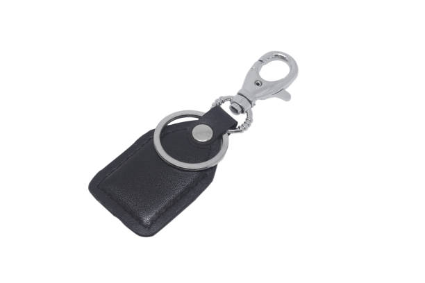 istock Blank leather key chain isolated on white background with clipping path. 863351490
