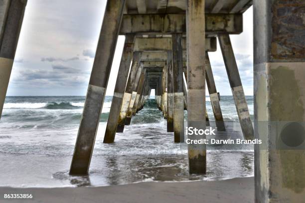 Under The Pier Stock Photo - Download Image Now - North Carolina - US State, Wrightsville Beach, Abstract