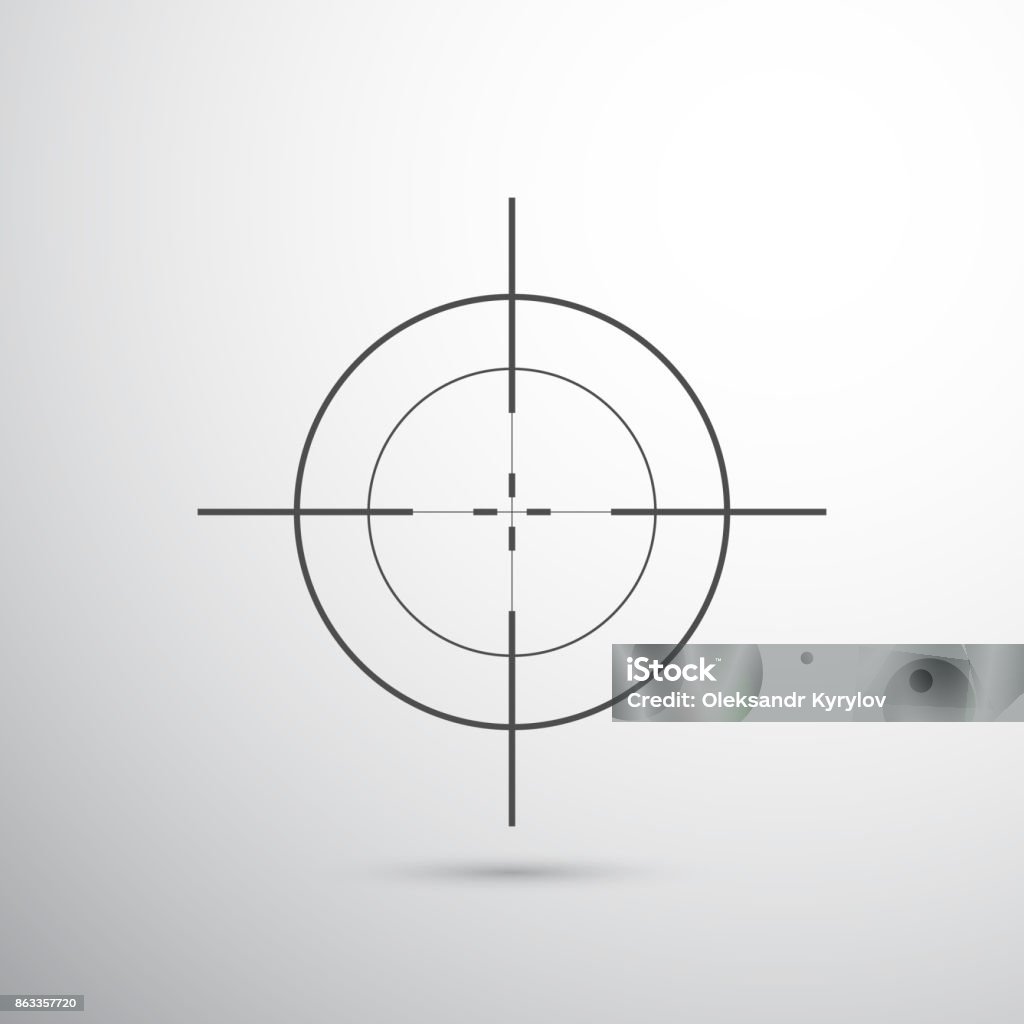 sniper target dark grey target for shooting Crosshair stock vector