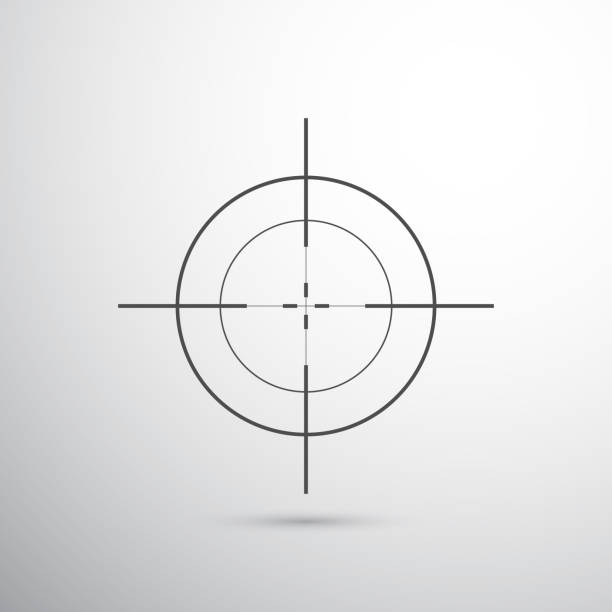 sniper target dark grey target for shooting crosshair stock illustrations