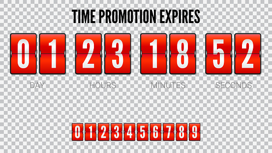 Time Is Limited Analog Flip Clock Timer Red Mechanical Clock For ...