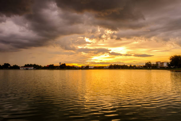 istock Fiery orange sunset sky. Beautiful sky. sunrise bright colors 863370722