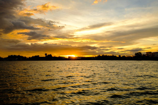 istock Fiery orange sunset sky. Beautiful sky. sunrise bright colors 863370894