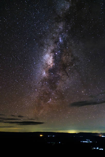 istock Starry night sky, milky way galaxy with stars and space dust in the universe 863380754