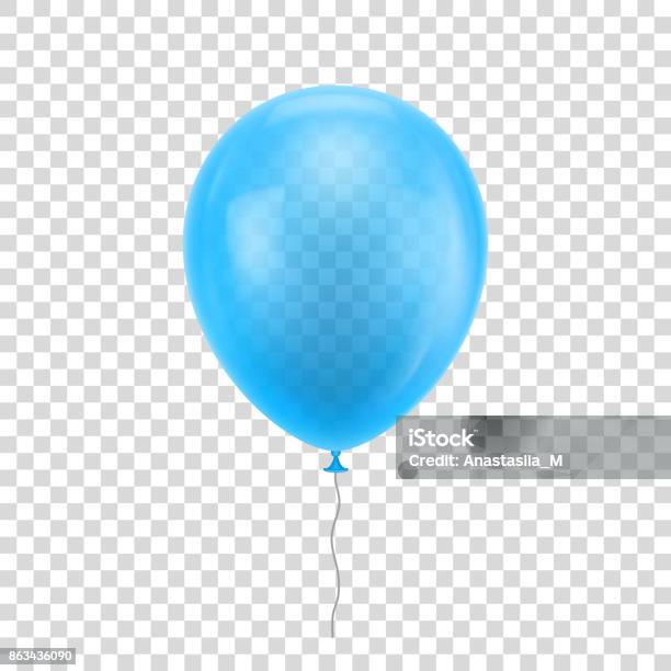 光の青の現実的なバルーン - 風船のベクターアート素材や画像を多数ご用意 - 風船, 熱気球, 3D