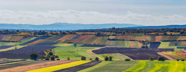 istock colorful agricultural landscape in autumn time 863445242