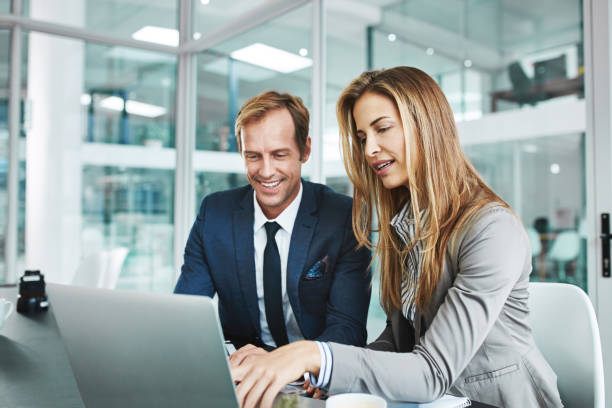 istock Technology leads the way to success 863466400