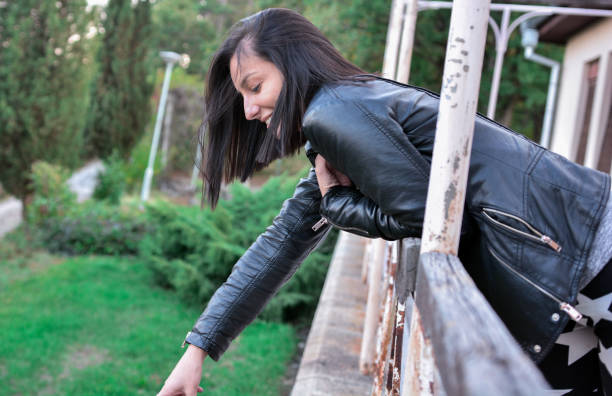 Young girl, Pointing, Nature, Smiling