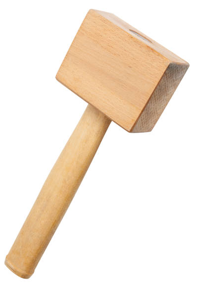 istock Wooden hammer isolated on white 863485320