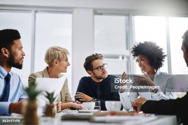 I Need Everyone To Give Me Their Best Ideas Stock Photo - Download Image Now - Teamwork, Meeting, Office