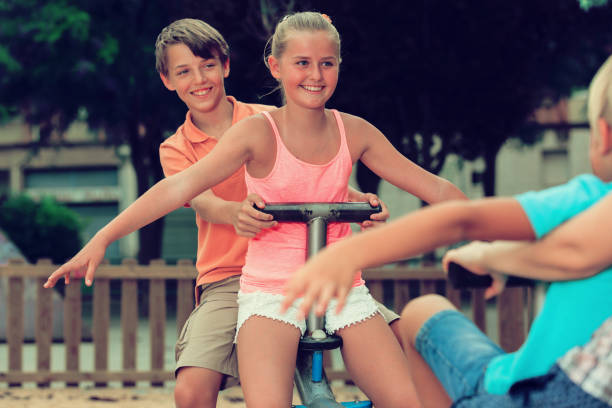 istock Children are teetering on the swing 863498684