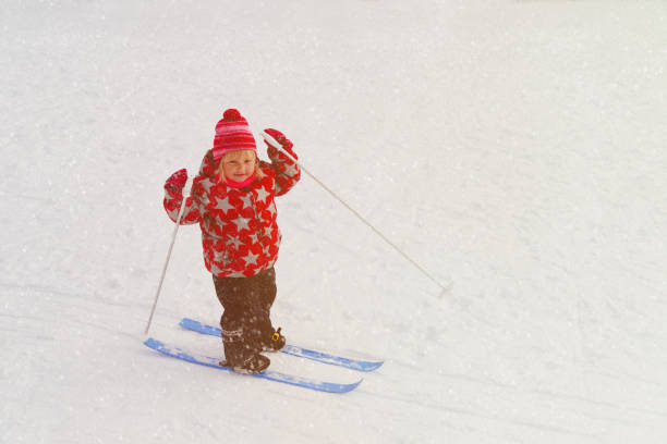 istock little girl learning to ski in winter 863501262