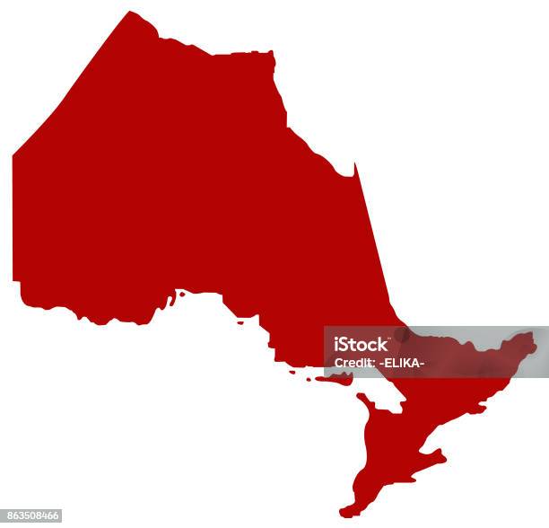 Ontario Map Stock Illustration - Download Image Now - Ontario - Canada, Canada, Cartography