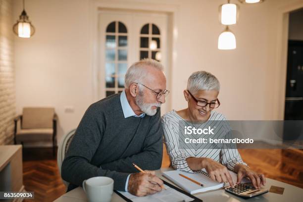 We Might Just Be Able To Afford That Vacation Stock Photo - Download Image Now - Retirement, Finance, Senior Adult