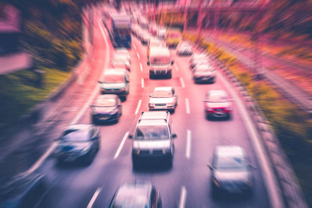 istock highway traffic jam concept , cars on highway 863512522
