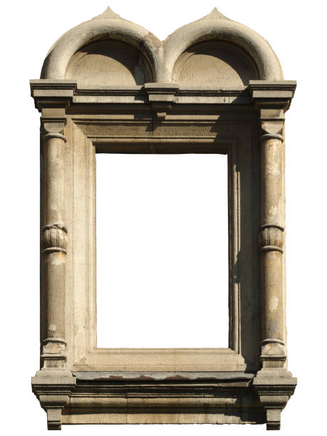 istock Isolated window with decorative masonry in Pseudo-Russian, Byzantine style. 863516672