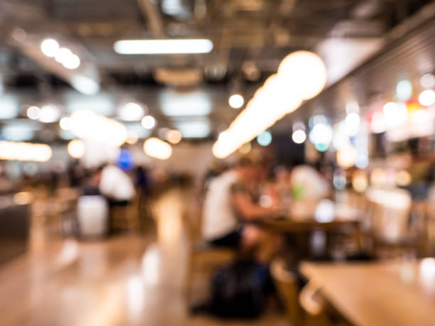istock Blur of restaurant in airport. 863517286