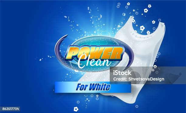 Packaging Design Template For Washing Powder Super Clean Soap Bubbles ...