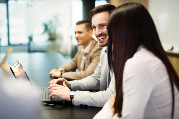 istock Perspective business colleagues in conference meeting room 863520636