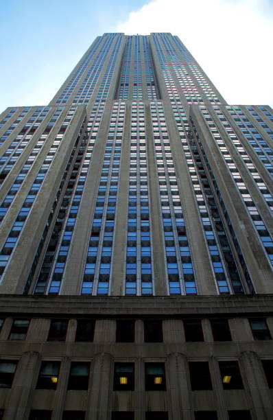 Empire State Building Bottom View Stock Photo - Download Image Now