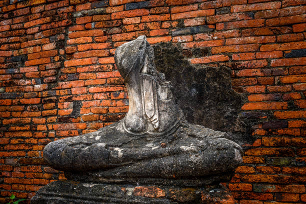 istock Buddha statue at Wat Chai Watthnaram. Temple in Ayutthaya, Thailand. 863546798
