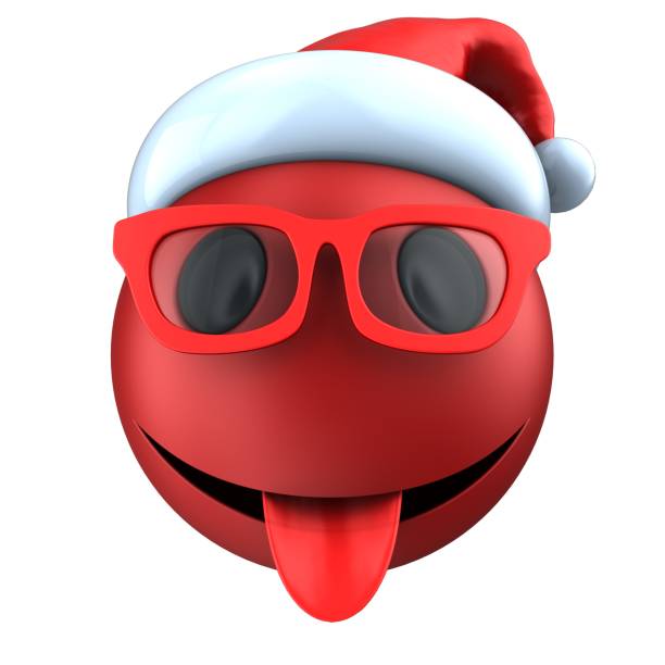 istock 3d red emoticon smile with christmas hat 863549202