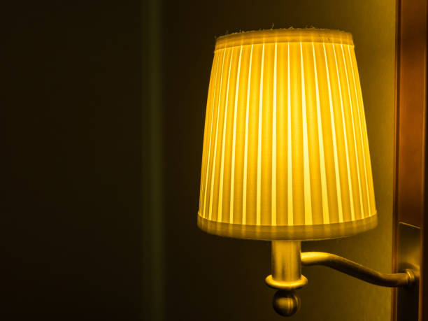 istock Beautiful lamp in a hotel, lamp style. 863555522