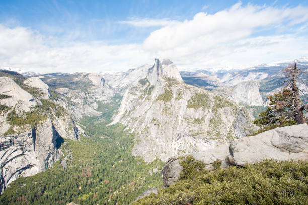 View from Glacier Point, Yosemite National Park stock photo