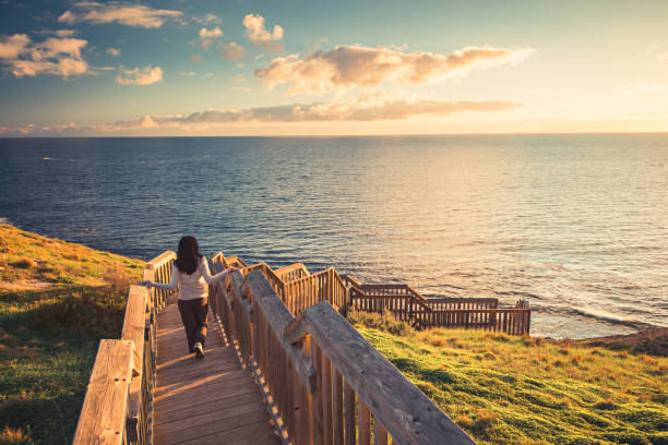 istock Woman at Hallett Cove boardwalk 863572044