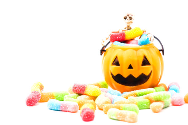 istock Halloween pumpkin isolated on white background 863572932