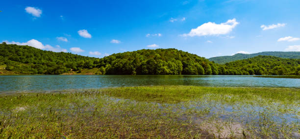 istock Beautiful view of high mountain lake 863578568