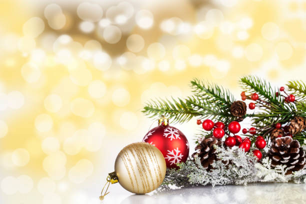 istock Christmas decoration on abstract background 863583628