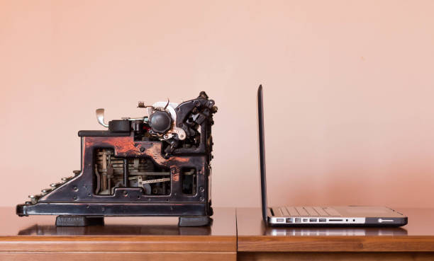 istock New and old tipe machines 863595890